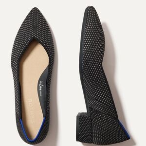 Rothy's The High Point Black Star Studded Textured Flats Career Office Work